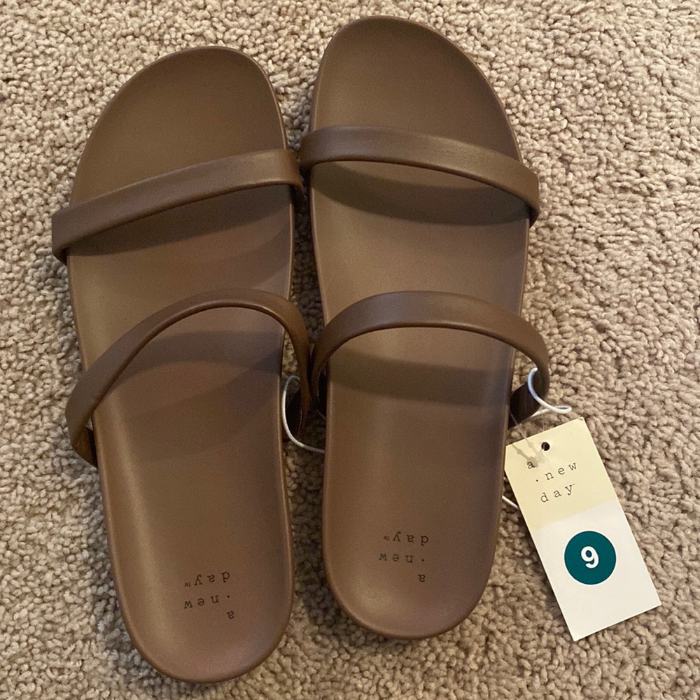 A new day brown sandals . New with tags